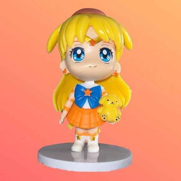 NIP Sailor Moon Venus & PomPomPurrin Figure Cake Topper PVC 3” - Picture 3 of 3